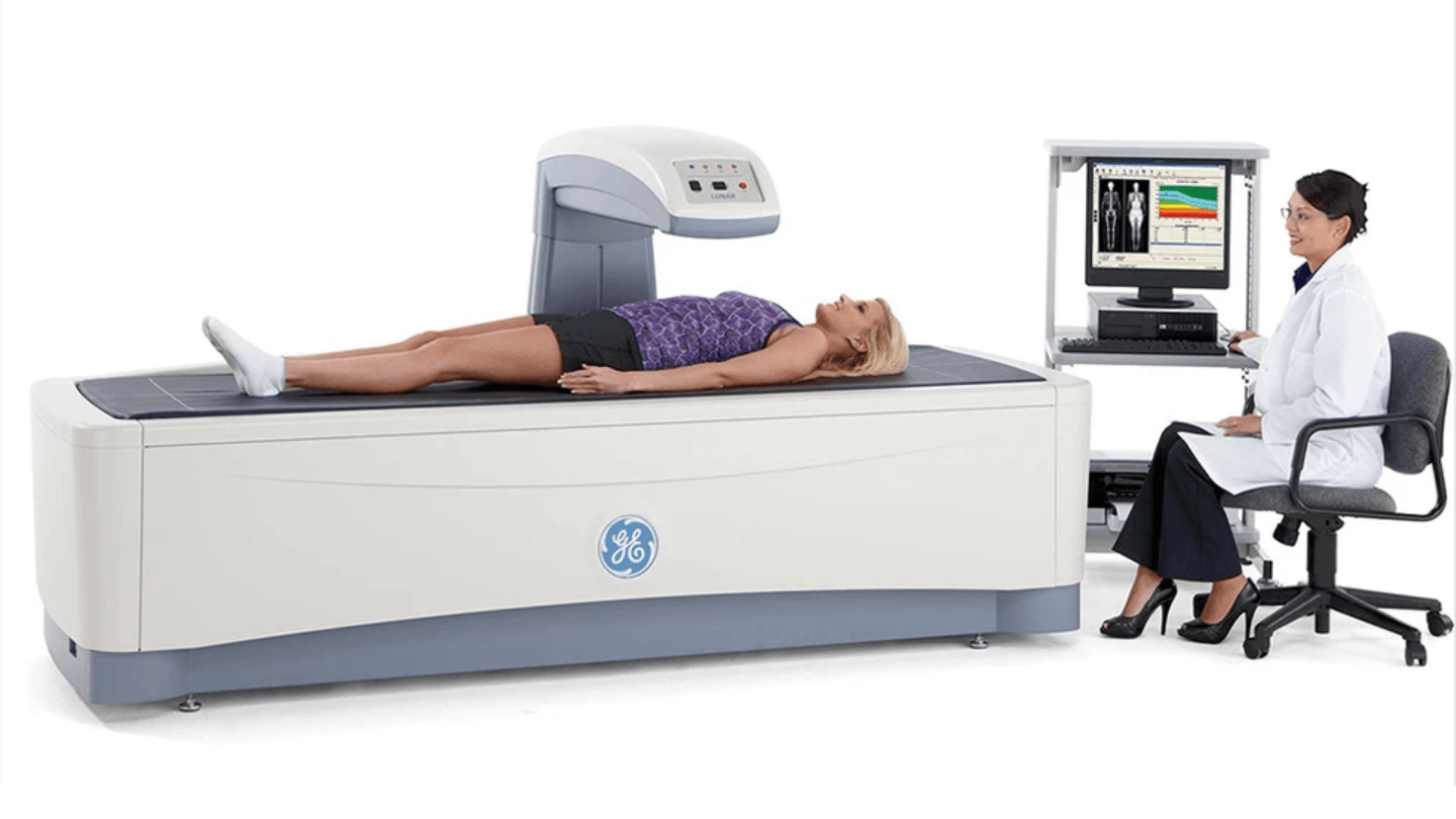 GE osteoporosis meter - DAX technology checks bone density and analyzes body composition