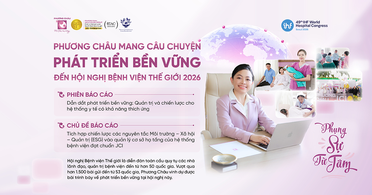 Phương Châu sẽ tham gia báo cáo tại Hội nghị Bệnh viện Thế giới 2026