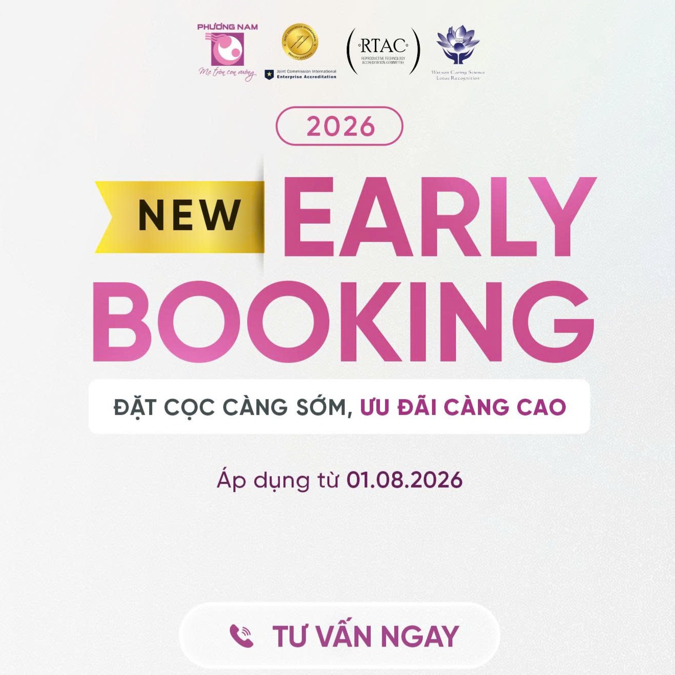 🎁 CHƯƠNG TRÌNH EARLY BOOKING - VÔ VÀN ƯU ĐÃI THEO THỜI ĐIỂM ĐẶT CỌC GÓI SINH