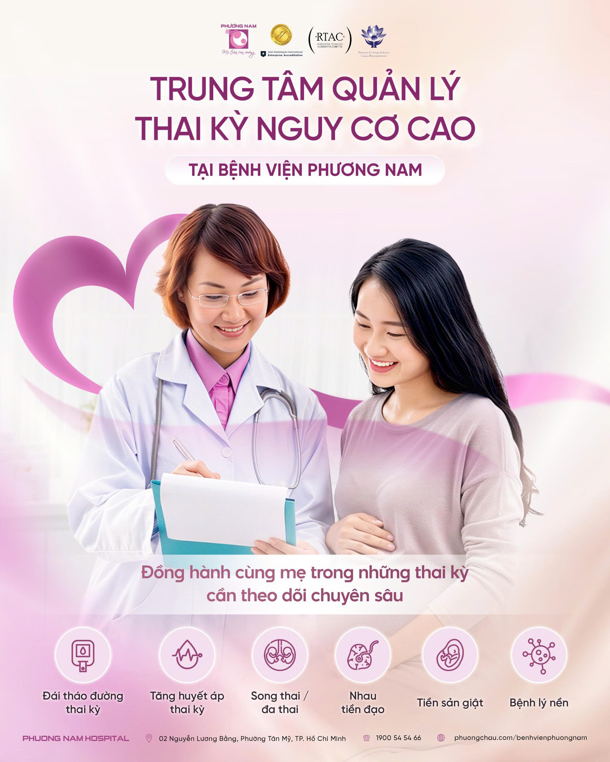 Thai kỳ nguy cơ cao: Theo dõi đúng cách tại Bệnh viện Phương Nam
