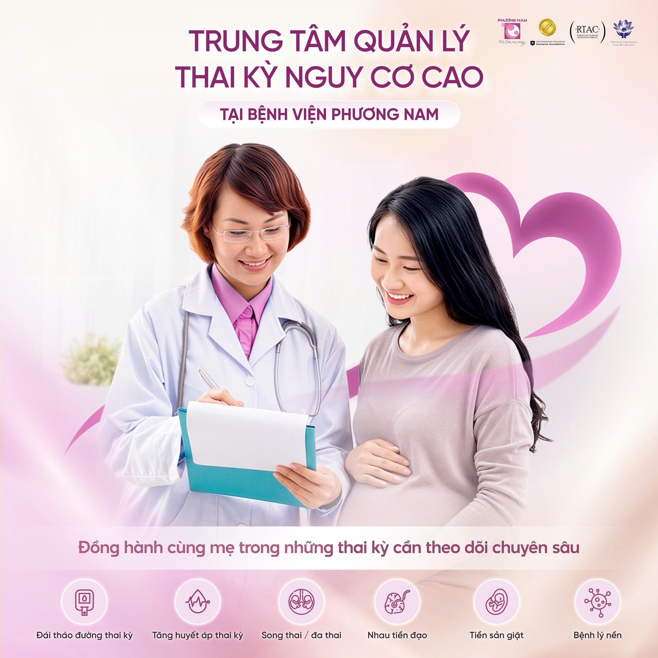 Thai kỳ nguy cơ cao: Theo dõi đúng cách tại Bệnh viện Phương Nam