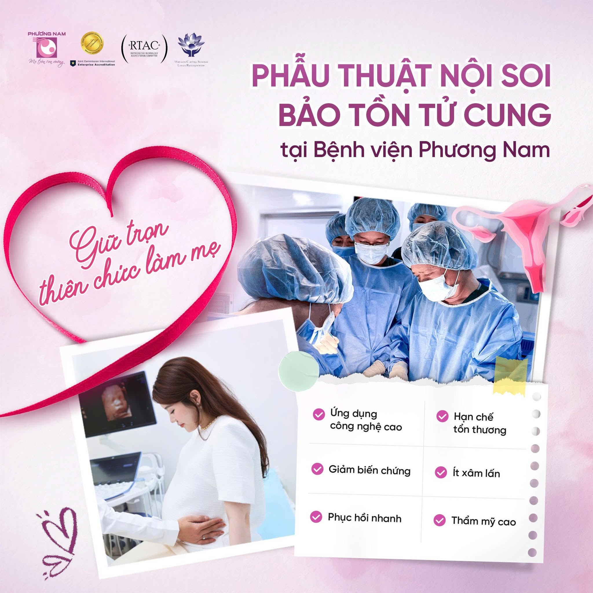 Phẫu Thuật Nội Soi Bảo Tồn Tử Cung Tại Bệnh viện Phương Nam