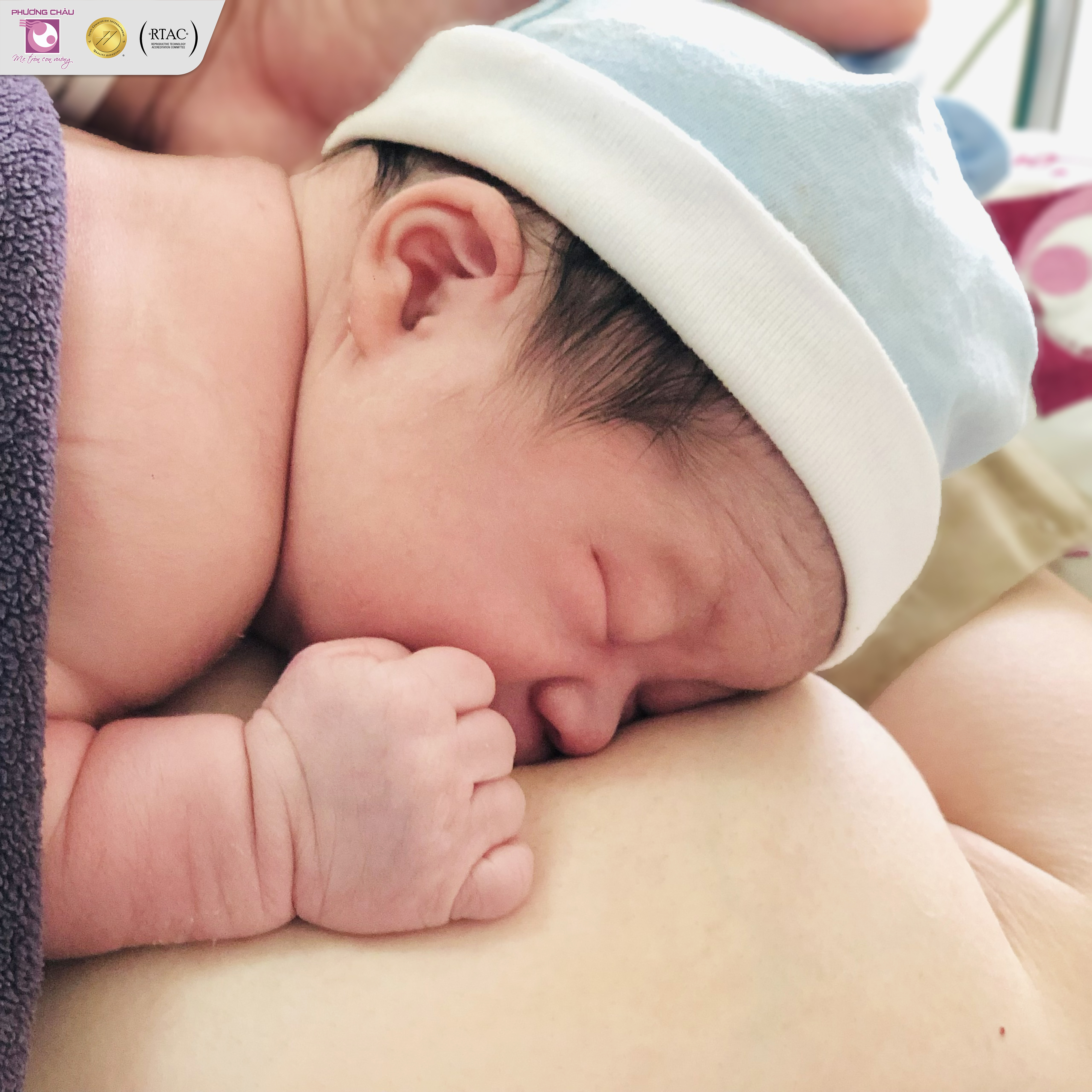 DA KỀ DA, BÚ MẸ SỚM, CẮT RỐN CHẬM SAU SINH