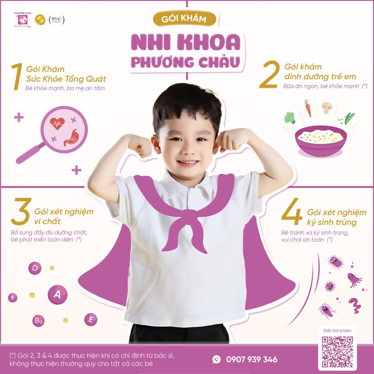 4 GÓI KHÁM SỨC KHỎE TẠI NHI KHOA PHƯƠNG CHÂU