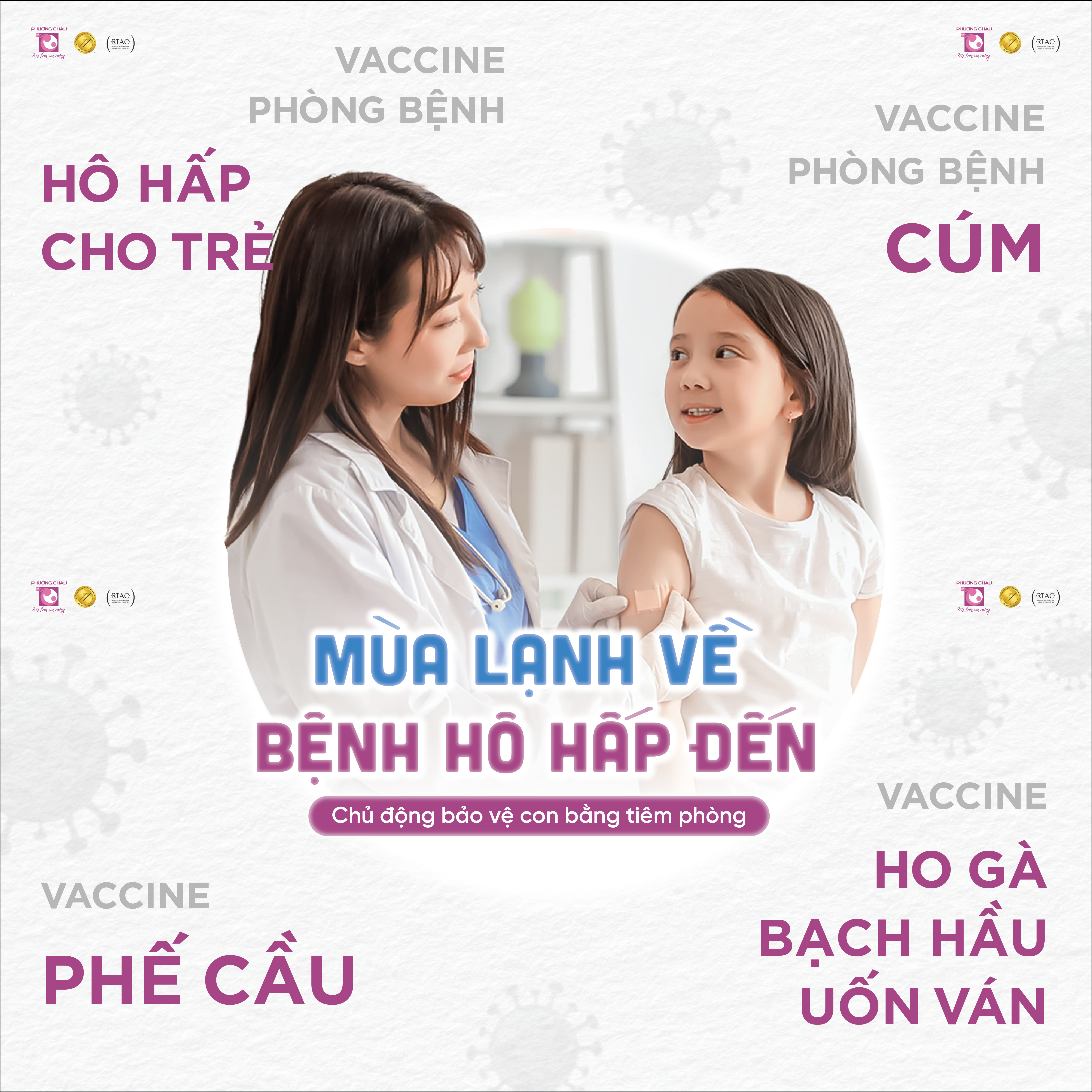 Vaccine phòng bệnh hô hấp cho trẻ