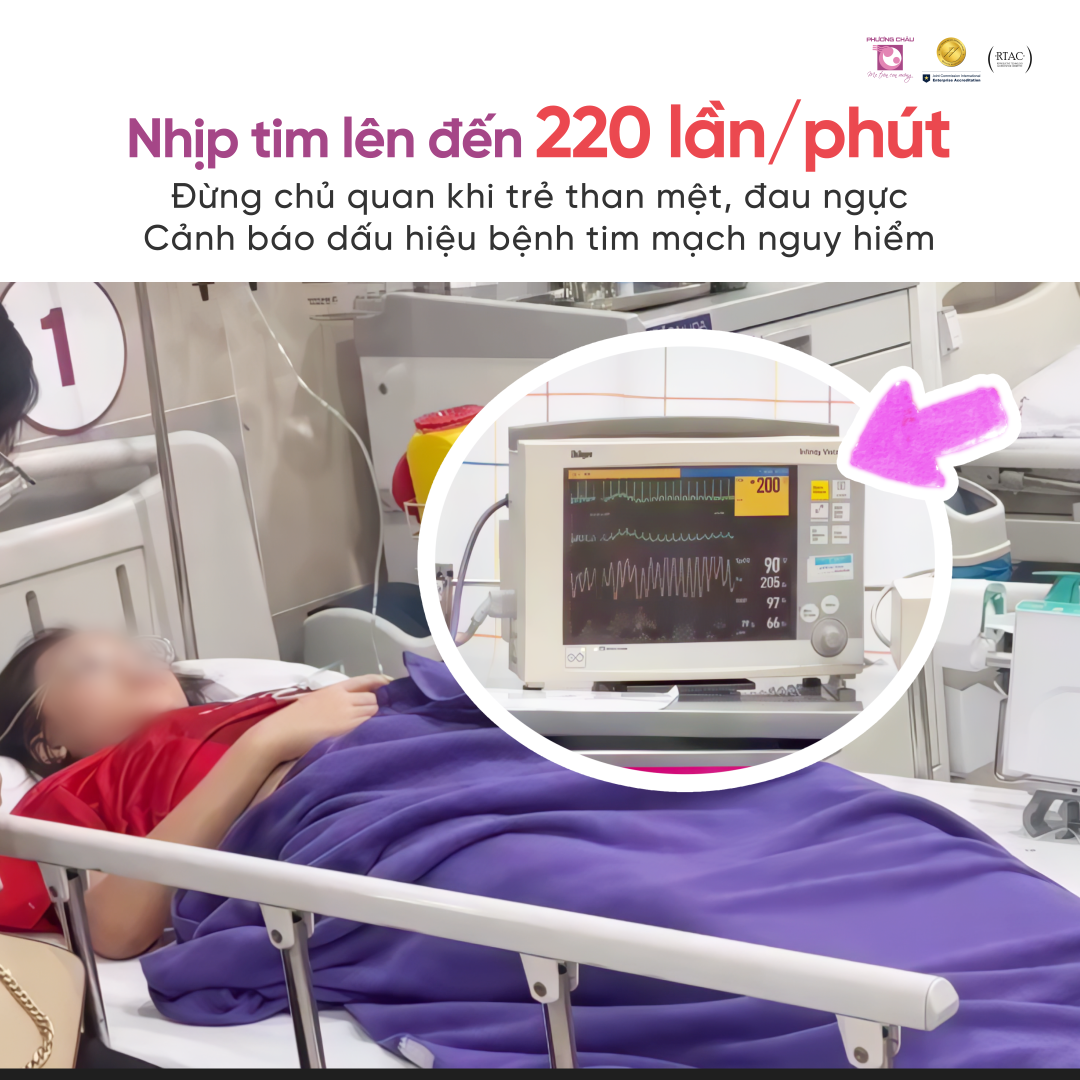 KHI TRẺ THAN MỆT, ĐAU NGỰC - DẤU HIỆU CẢNH BÁO BỆNH TIM MẠCH NGUY HIỂM