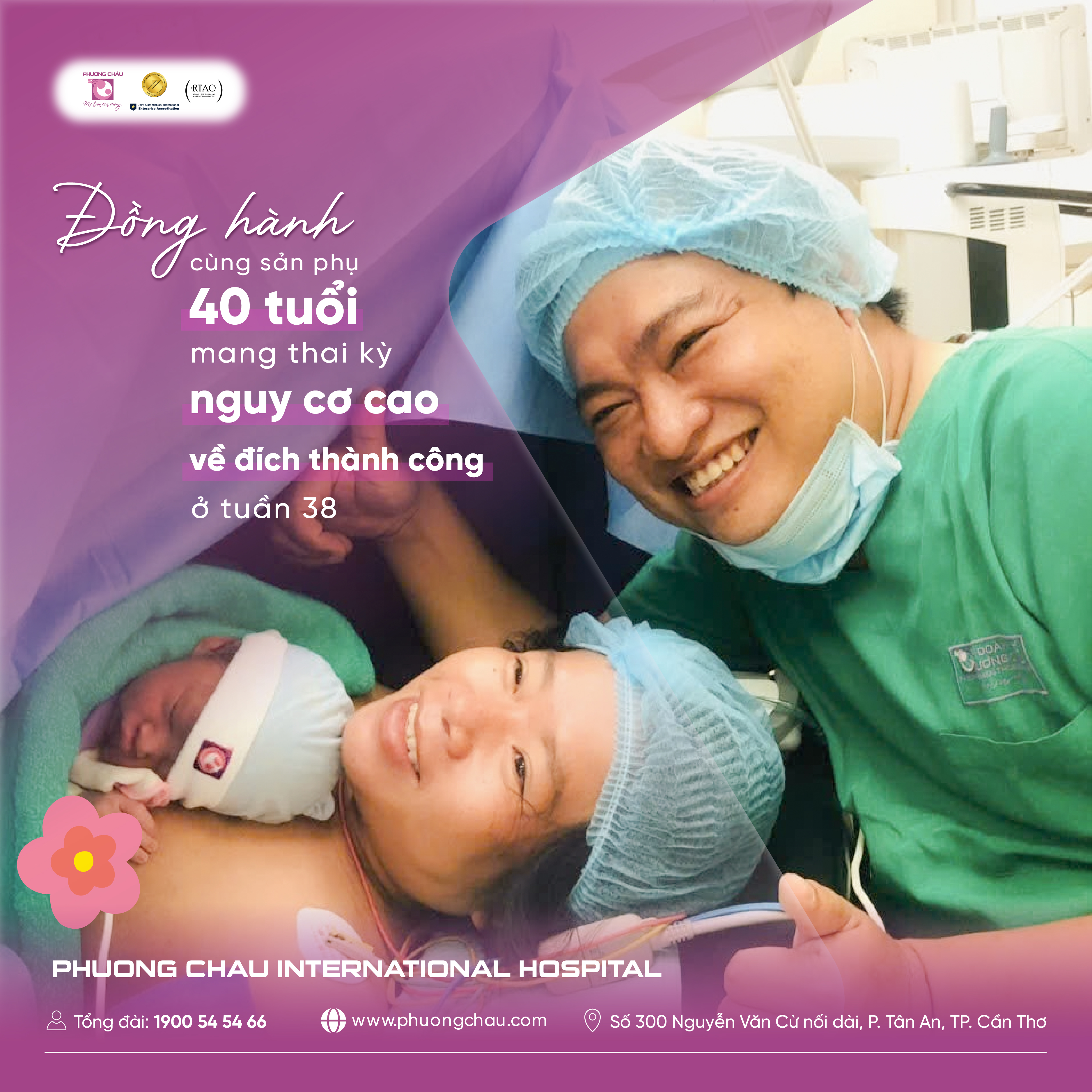 Đồng hành cùng sản phụ 41 tuổi mang thai kỳ nguy cơ cao -“cán đích” thành công ở tuần 38