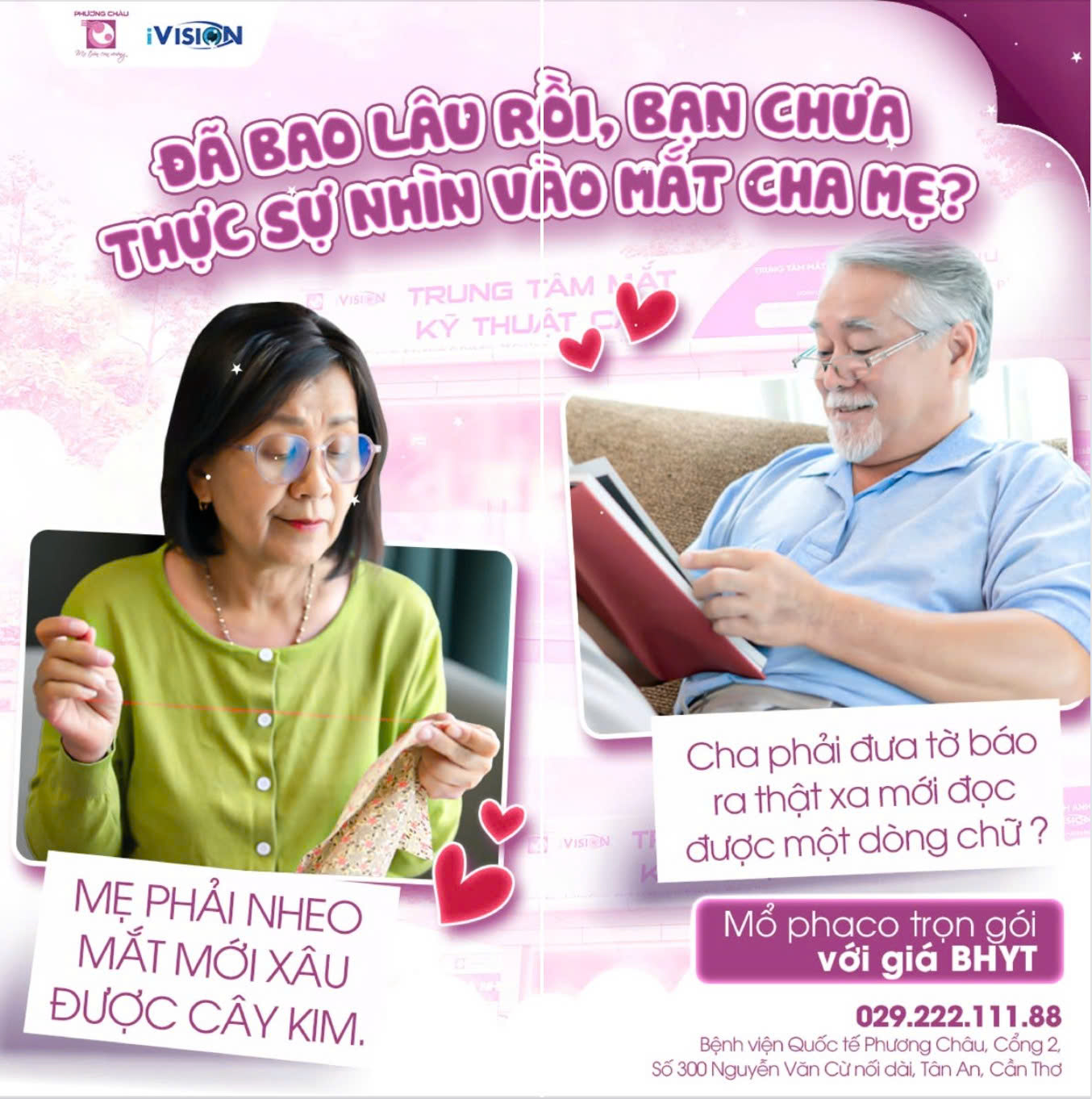 Món Quà Ánh Sáng Cho Mùa Vu Lan: Hãy Để Cha Mẹ Nhìn Rõ Hơn Bằng Phẫu Thuật Phaco