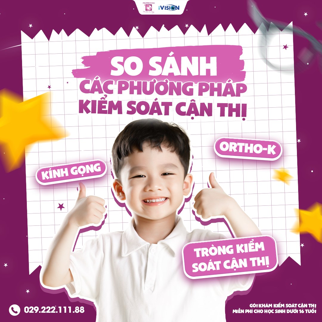 So Sánh Các Phương Pháp Kiểm Soát Cận Thị: Kính Gọng – Ortho-K – Kính Áp Tròng Mềm
