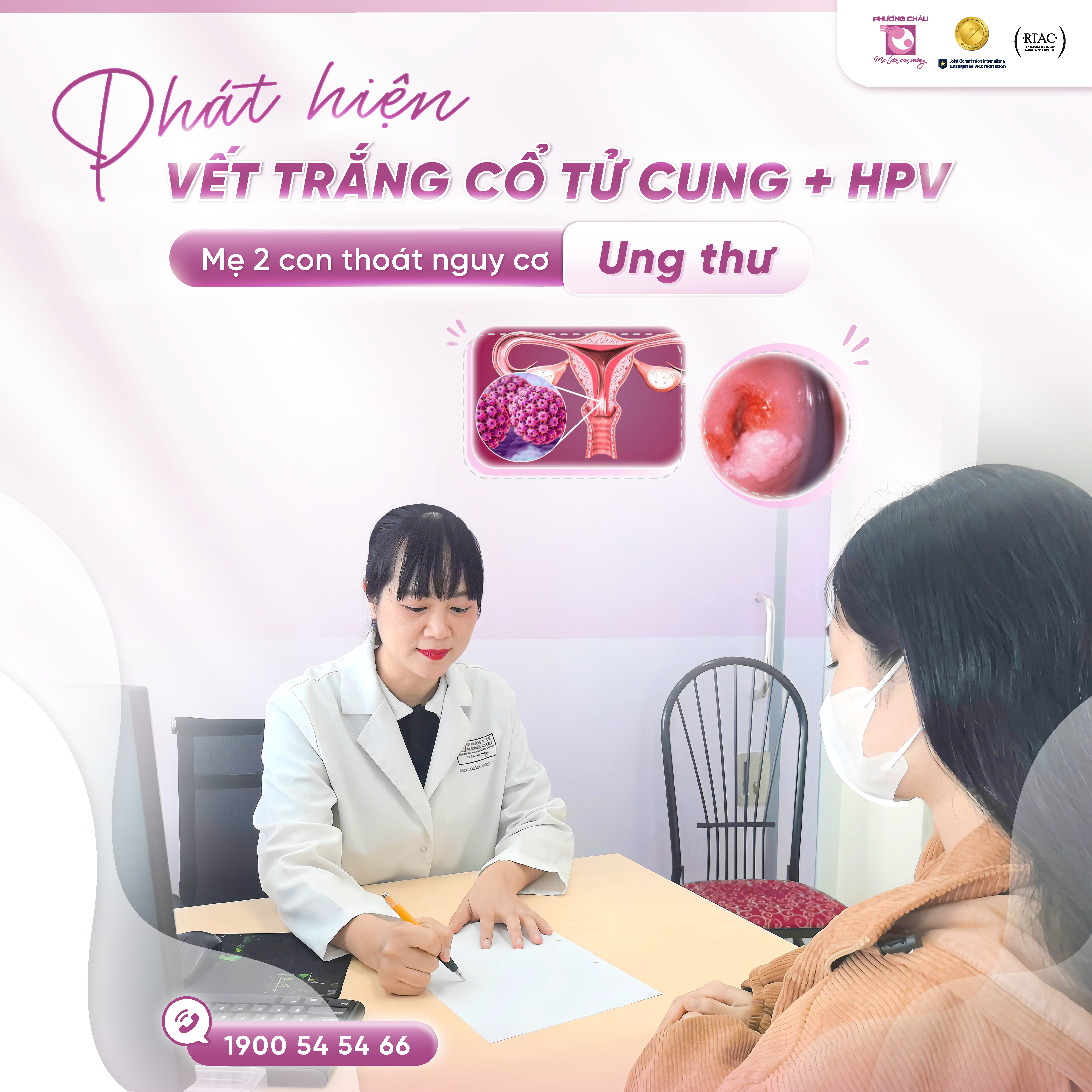 Phát hiện VẾT TRẮNG CỔ TỬ CUNG kịp thời mẹ 2 con thoát nguy cơ ung thư