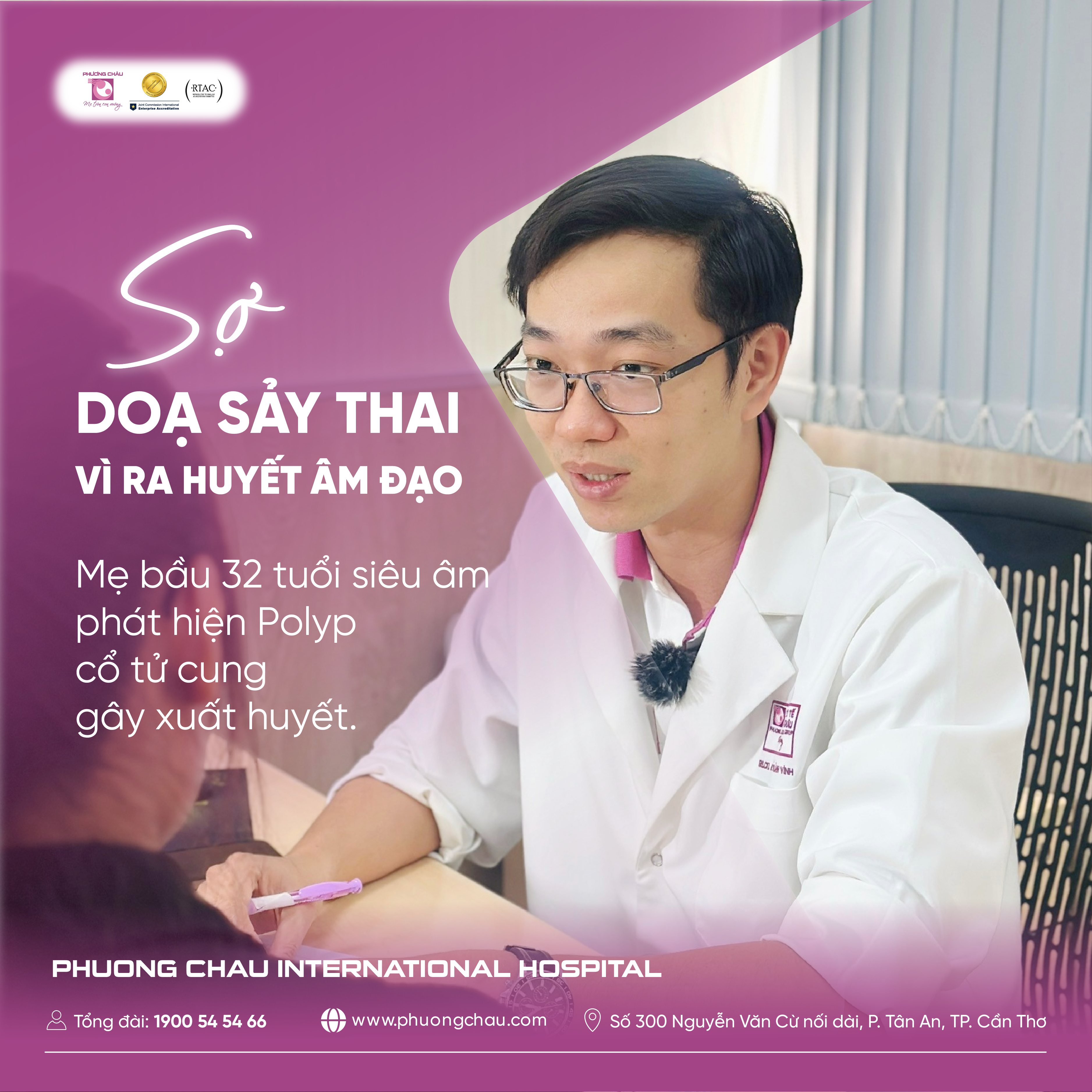 Sợ doạ sẩy thai vì ra huyết âm đạo - Mẹ bầu siêu âm phát hiện polyp cổ tử cung gây xuất huyết