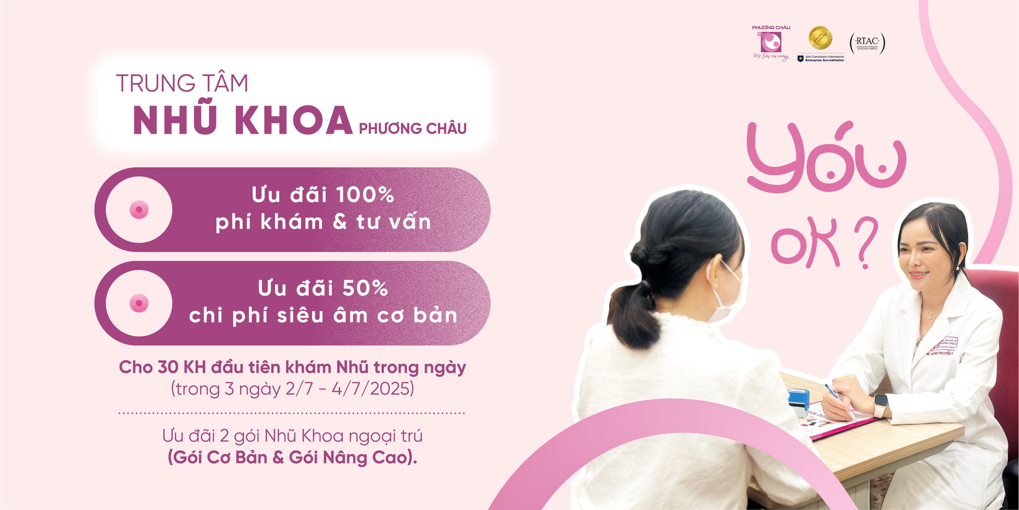 Ưu đãi khám sức khỏe nhũ khoa tại Phương Châu