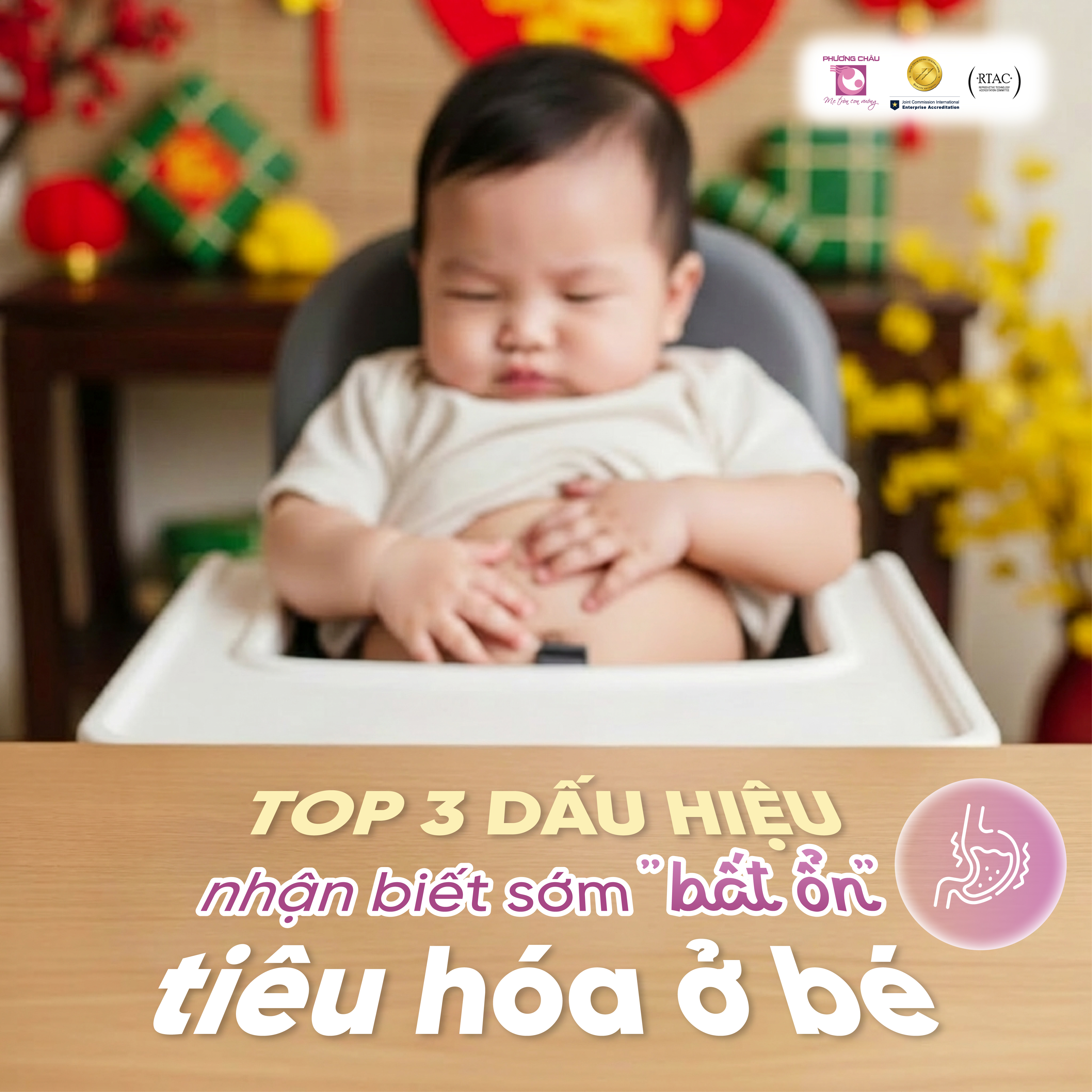 Chuẩn bị hệ tiêu hóa khỏe cho bé trước Tết