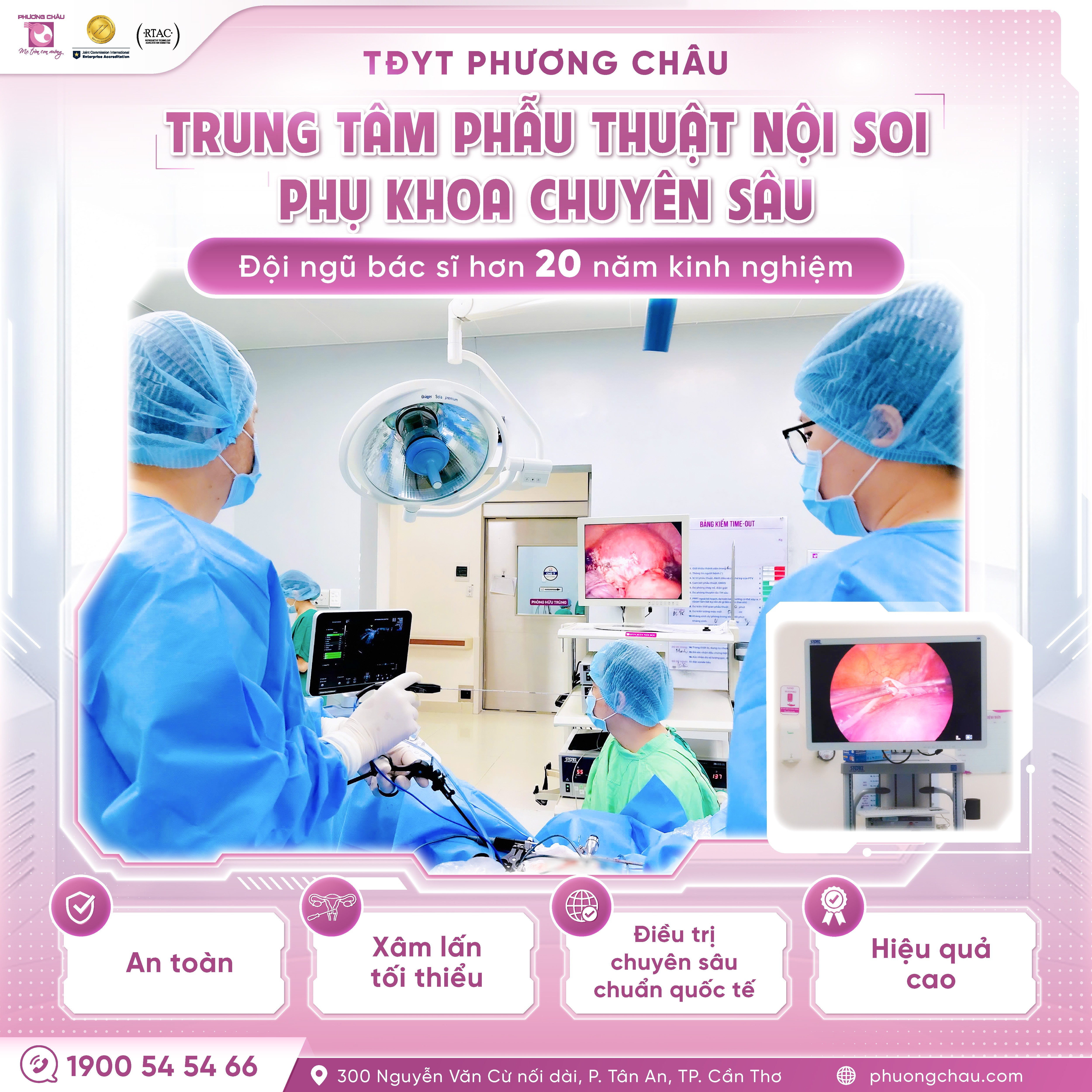 Trung tâm Phẫu thuật Nội soi phụ khoa chuyên sâu - Xâm lấn Tối thiểu