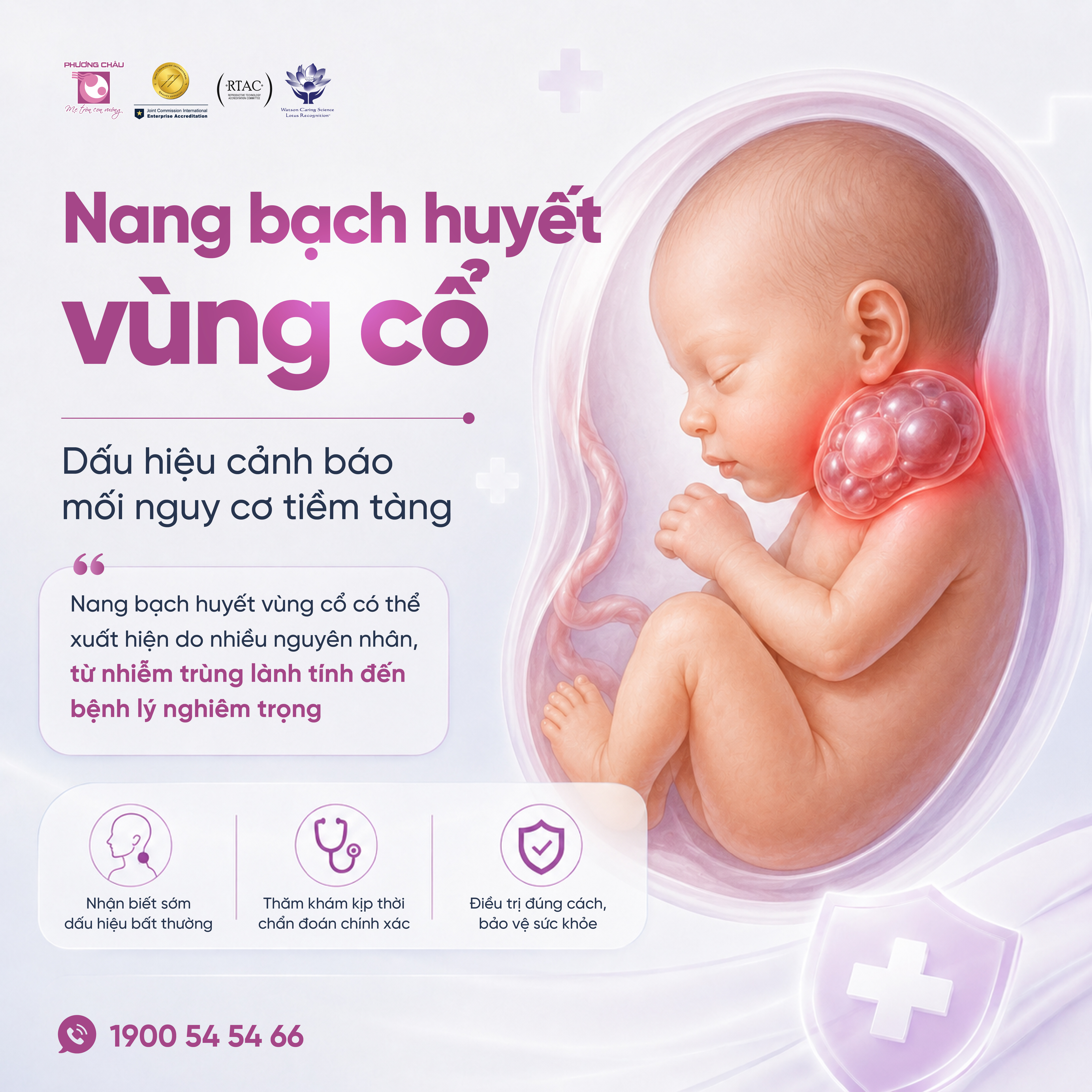 Nang bạch huyết vùng cổ - Dấu hiệu cảnh báo mối nguy cơ tiềm tàng ở thai nhi
