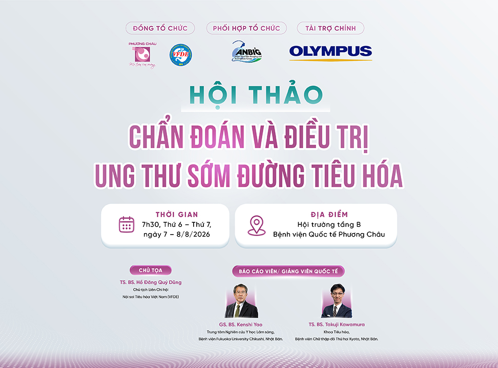 Thông báo mời đăng ký tham dự hội thảo Chẩn đoán và điều trị ung thư sớm đường tiêu hóa