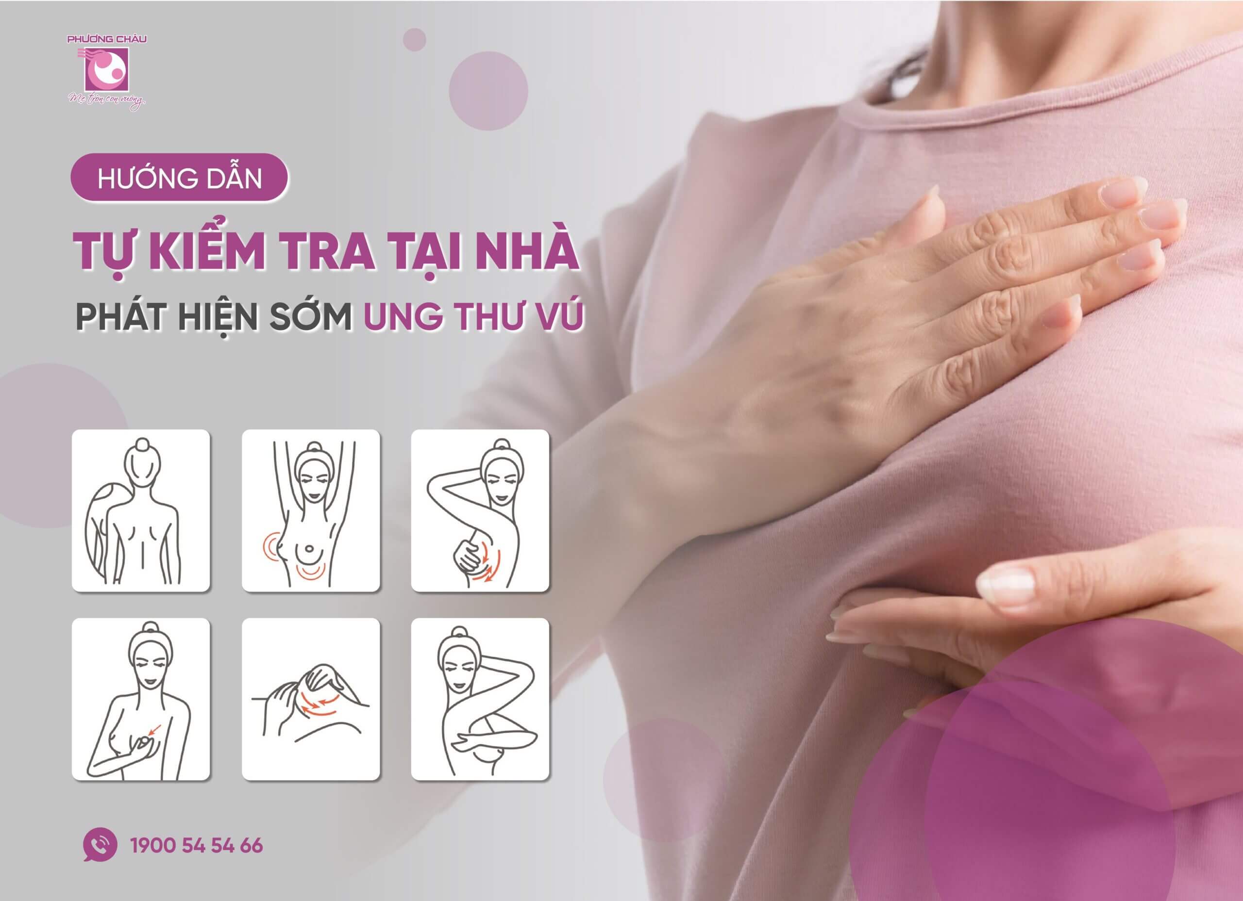 Các bước kiểm tra tại nhà giúp phát hiện ung thư vú