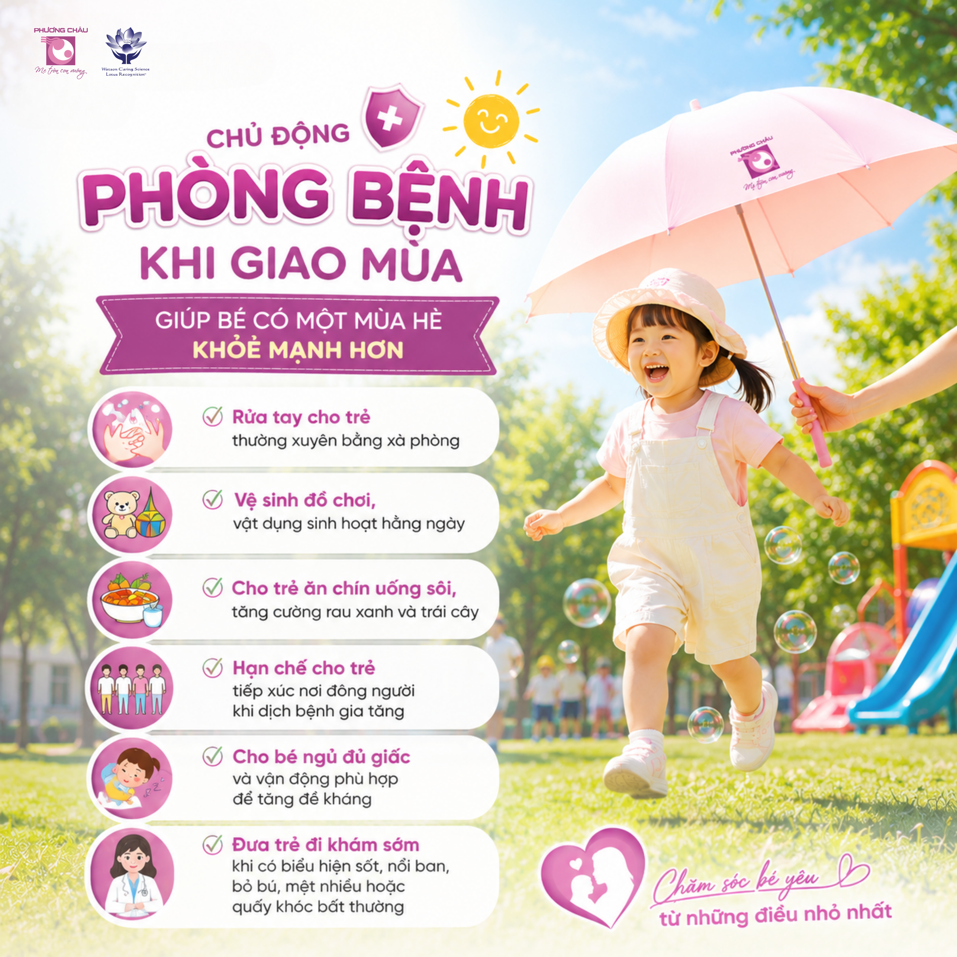 CHỦ ĐỘNG PHÒNG BỆNH KHI GIAO MÙA GIÚP BÉ CÓ MỘT MÙA HÈ KHỎE MẠNH HƠN
