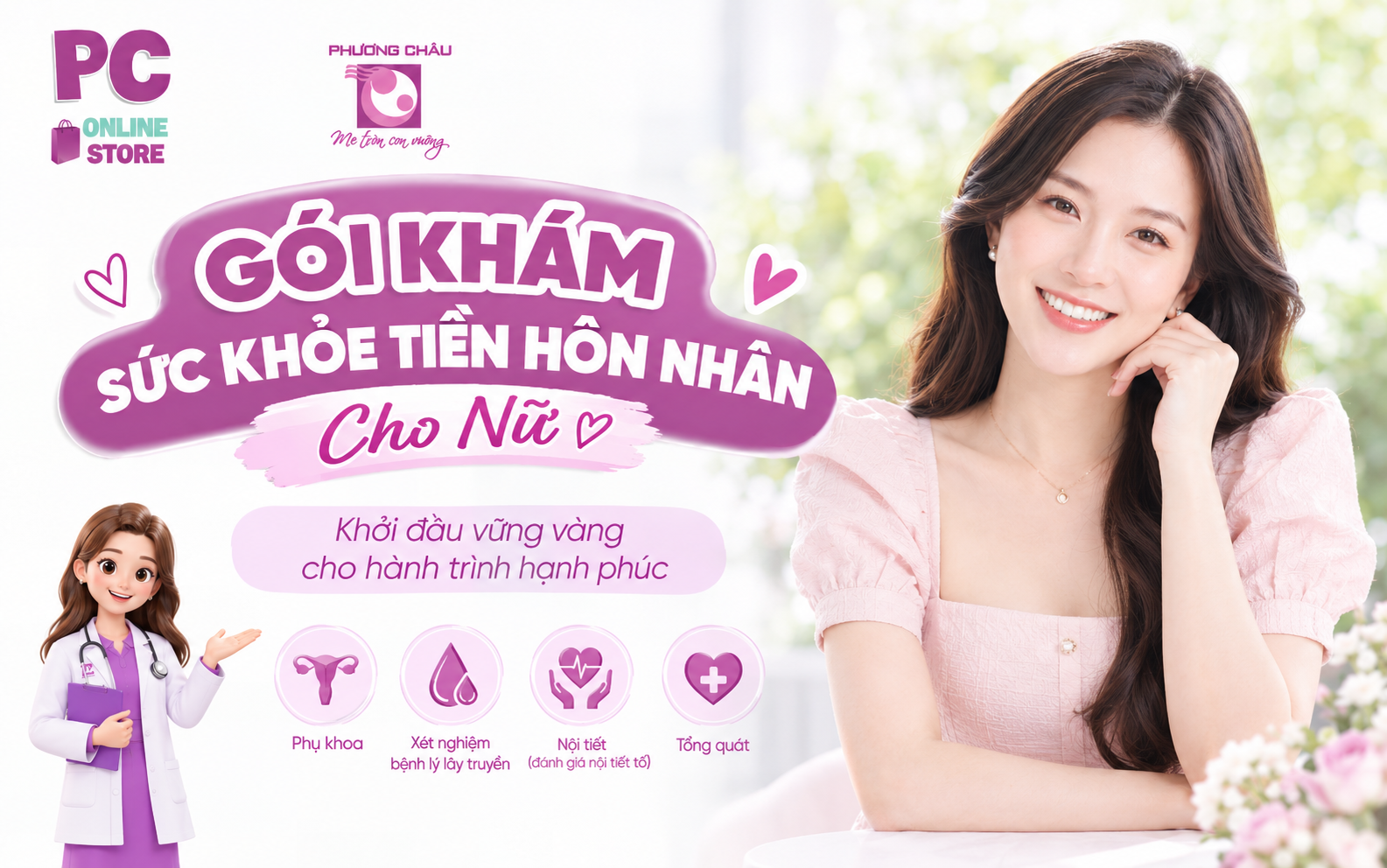 Gói Khám Sức Khỏe Tiền Hôn Nhân Cho Nữ