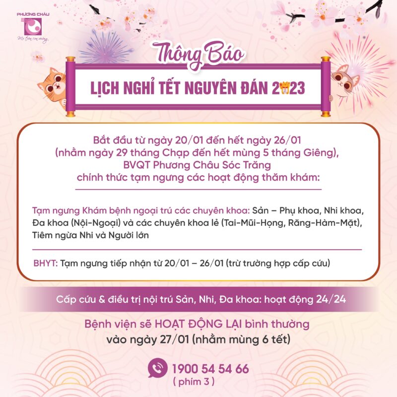 Thông Báo Lịch Nghĩ Tết Nguyên Đán 2023